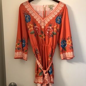 Multicolored floral romper